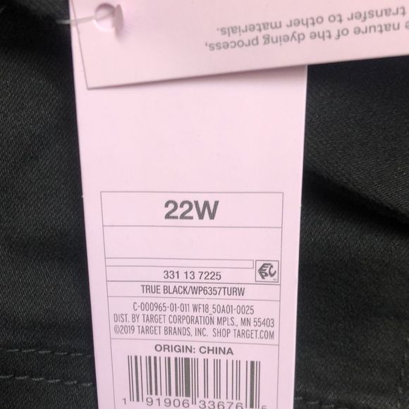 🔴 2 for $25 WILD FABLE Stretch Black Denim Seamed Mini Skirt size 22W - Picture 6 of 6